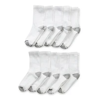 Xersion Little & Big Kid Boys 10 Pair Crew Socks