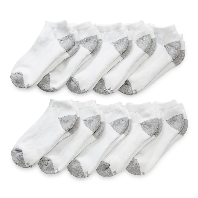 Xersion Little & Big Kid Boys Multi-Pack 10 Pair Low Cut Socks