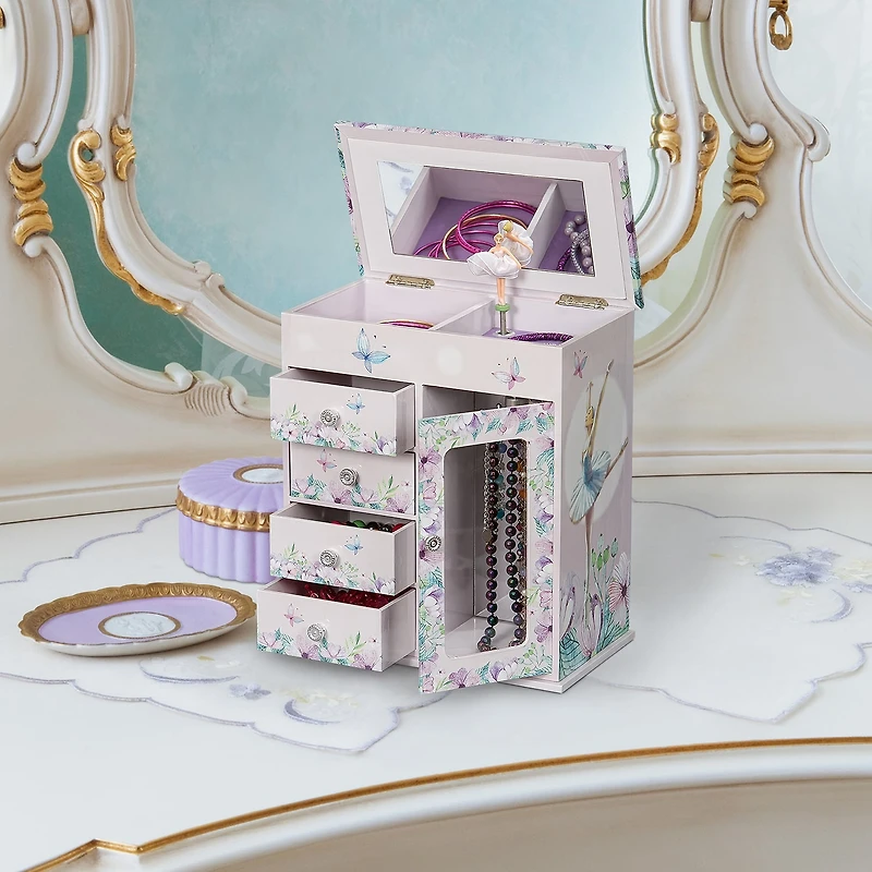 Mele and Co Liliana Ballerina Purple Jewelry Box