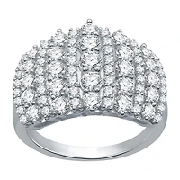 Womens 2 CT. T.W. Natural White Diamond 10K Gold Cluster Band