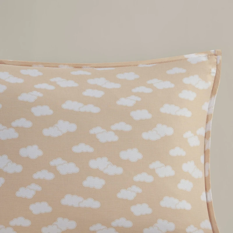 Intelligent Design Ellie Reversible Sunshine Printed 100% Cotton Quilt Set With Throw Pillow