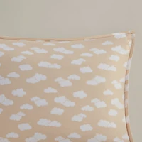 Intelligent Design Ellie Reversible Sunshine Printed 100% Cotton Quilt Set With Throw Pillow