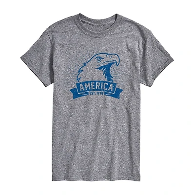 Mens Crew Neck Short Sleeve Regular Fit Graphic T-Shirt