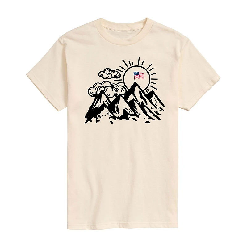 Mens Crew Neck Short Sleeve Regular Fit Graphic T-Shirt