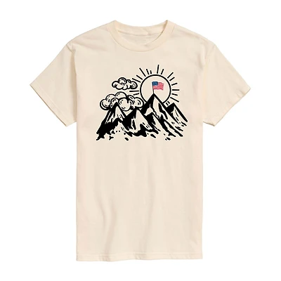 Mens Crew Neck Short Sleeve Regular Fit Graphic T-Shirt