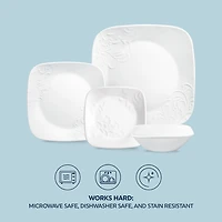 Corelle Cherish 16-pc. Glass Dinnerware Set