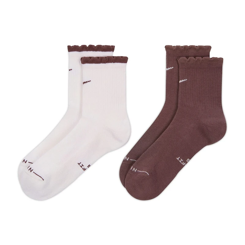 Nike Womens 2 Pair Crew Socks