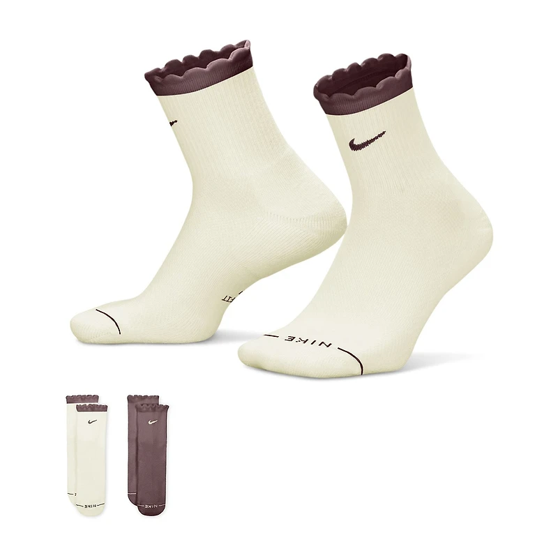 Nike Womens 2 Pair Crew Socks