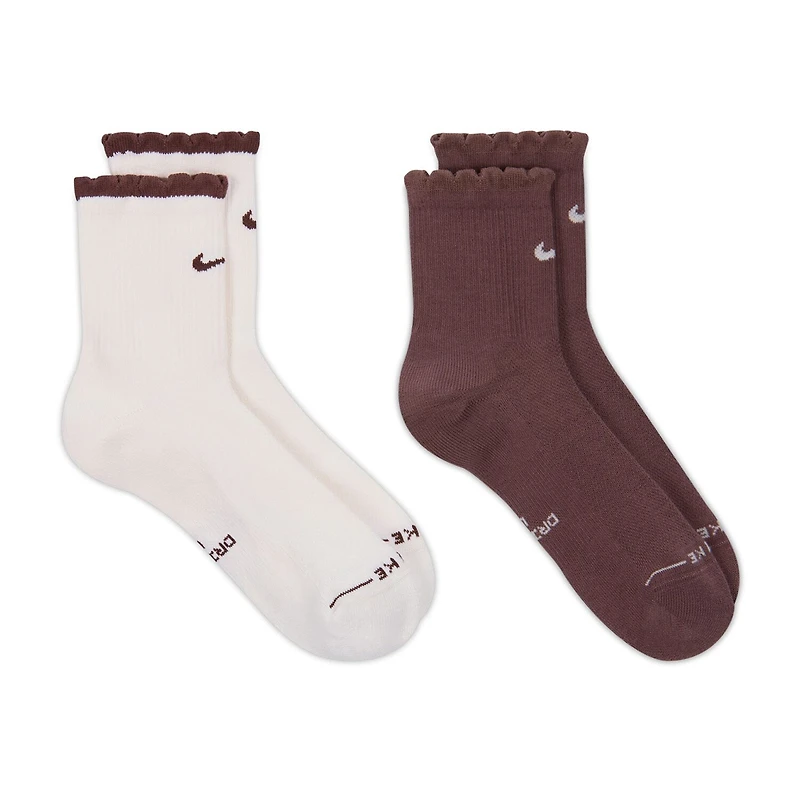 Nike Womens 2 Pair Crew Socks
