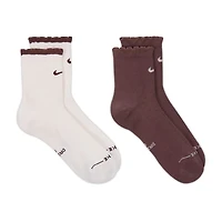 Nike Womens 2 Pair Crew Socks