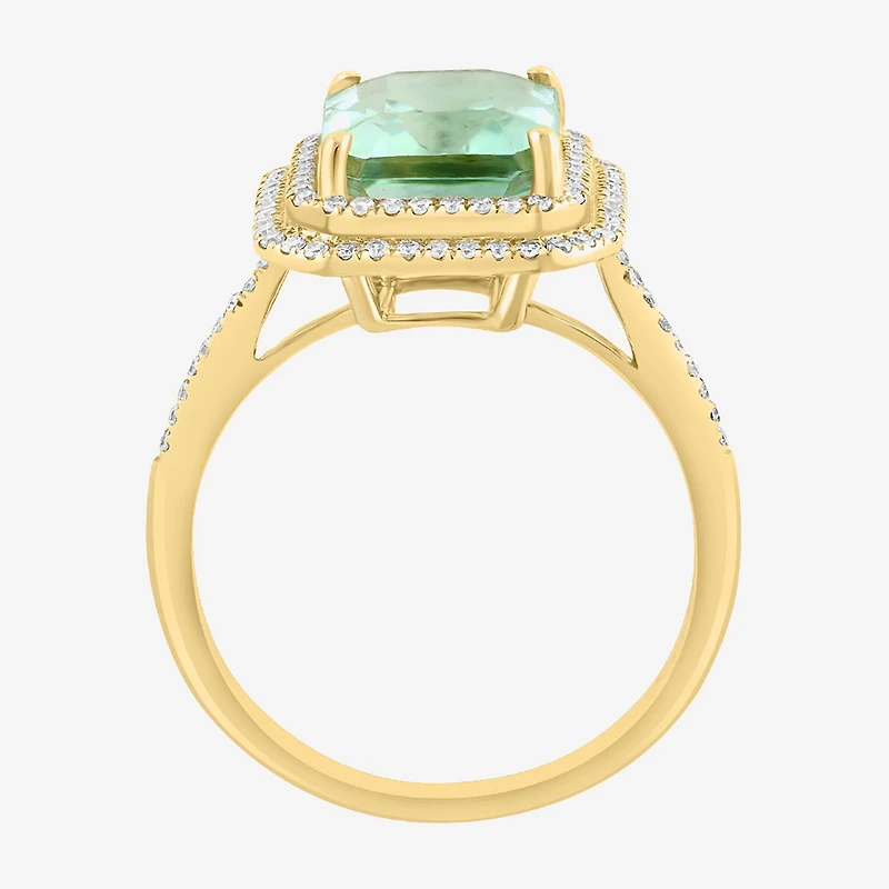 Effy Final Call Limited Quantities! Womens 1/ CT. T.W. Genuine Green Amethyst 14K Gold Cocktail Ring