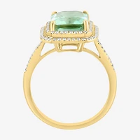 Effy Final Call Limited Quantities! Womens 1/ CT. T.W. Genuine Green Amethyst 14K Gold Cocktail Ring