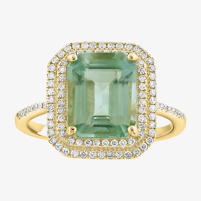 Effy Final Call Limited Quantities! Womens 1/ CT. T.W. Genuine Green Amethyst 14K Gold Cocktail Ring