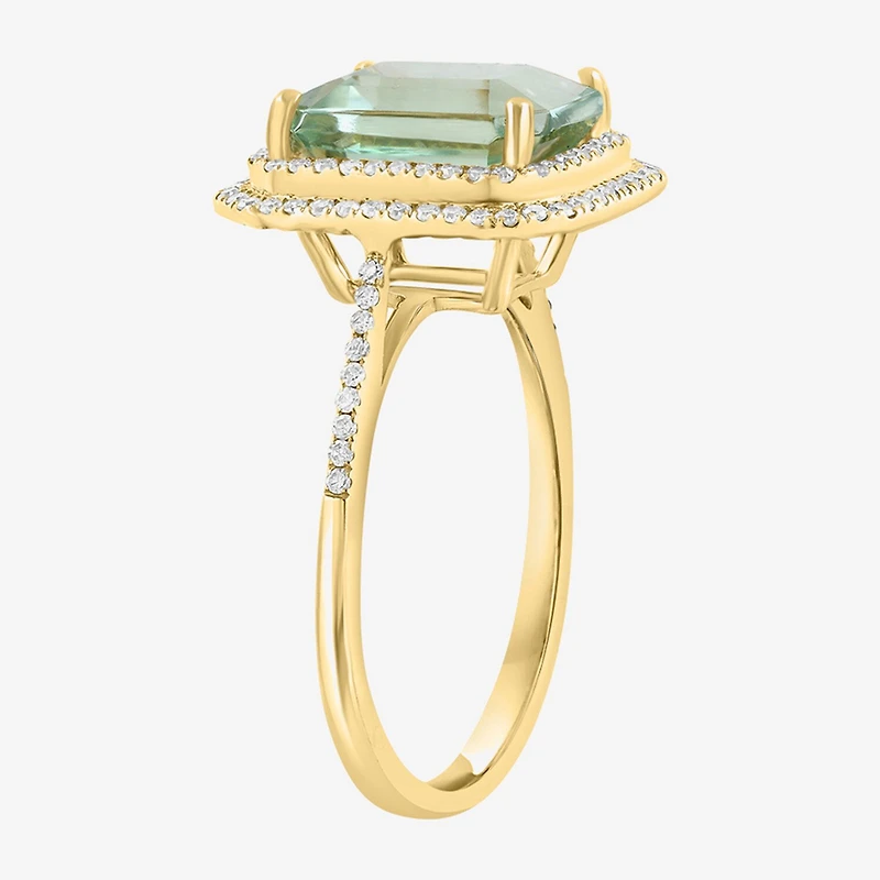 Effy Final Call Limited Quantities! Womens 1/ CT. T.W. Genuine Green Amethyst 14K Gold Cocktail Ring