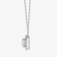 (G/Si2) Womens 1 3/4 CT. T.W. Lab Grown White Diamond 10K Gold Round 18 Inch Pendant Necklace