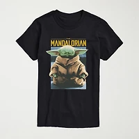Novelty Mens Crew Neck Short Sleeve Regular Fit Baby Yoda Star Wars Big and Tall Graphic T-Shirt