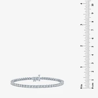 (G-H / Si2-I1) Womens 1 CT. T.W. Lab Grown White Diamond Pure Silver Over Brass 7.25 Inch Tennis Bracelet