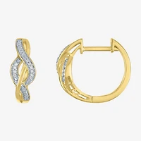 (G-H / Si2-I1) Womens 1/10 CT. T.W. Lab Grown White Diamond 14K Gold Over Brass 2-pc. Jewelry Set