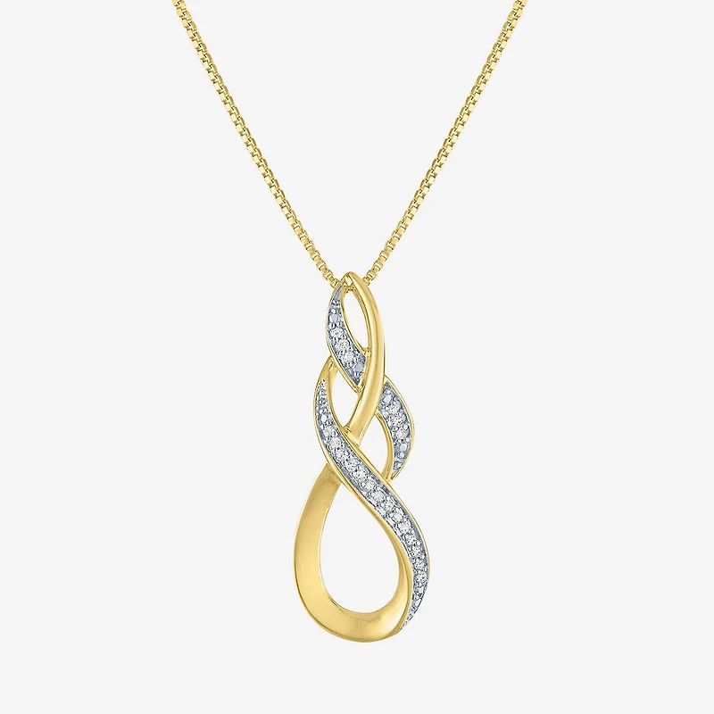 (G-H / Si2-I1) Womens 1/10 CT. T.W. Lab Grown White Diamond 14K Gold Over Brass 2-pc. Jewelry Set