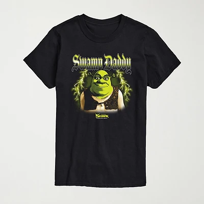 Novelty Mens Crew Neck Short Sleeve Regular Fit Shrek Big and Tall Graphic T-Shirt