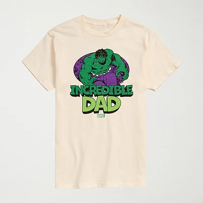 Novelty Mens Crew Neck Short Sleeve Regular Fit Hulk Marvel Big and Tall Graphic T-Shirt