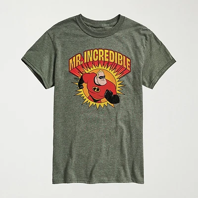 Novelty Mens Crew Neck Short Sleeve Regular Fit The Incredibles Graphic T-Shirt