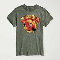 Novelty Mens Crew Neck Short Sleeve Regular Fit The Incredibles Graphic T-Shirt