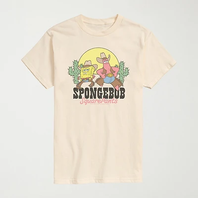 Novelty Mens Crew Neck Short Sleeve Regular Fit Spongebob Big and Tall Graphic T-Shirt
