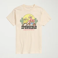 Novelty Mens Crew Neck Short Sleeve Regular Fit Spongebob Big and Tall Graphic T-Shirt