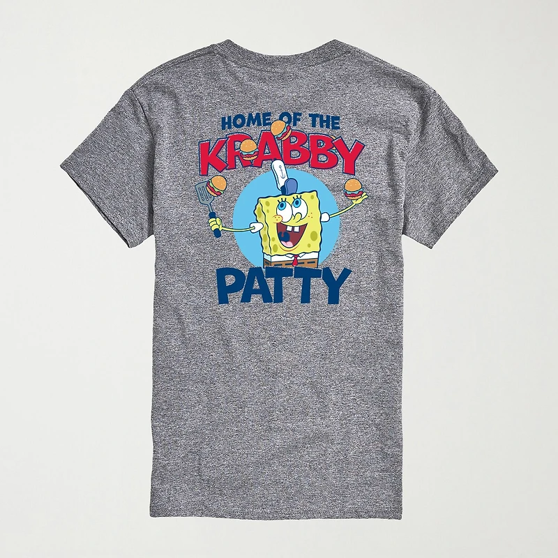 Novelty Mens Crew Neck Short Sleeve Regular Fit Spongebob Big and Tall Graphic T-Shirt