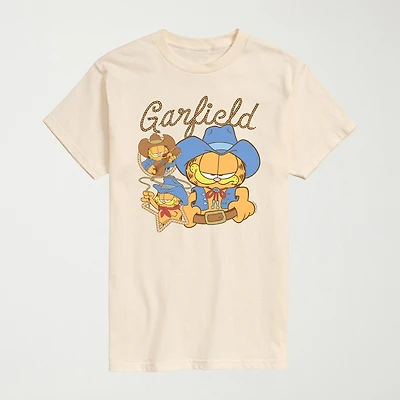 Novelty Mens Crew Neck Short Sleeve Regular Fit Garfield Graphic T-Shirt
