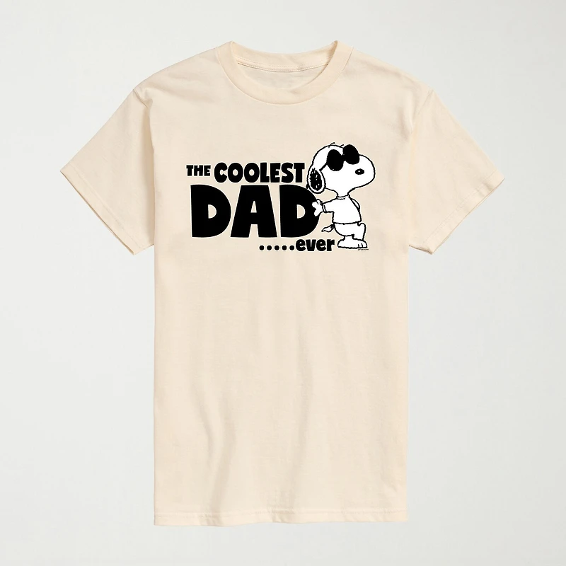 Novelty Mens Crew Neck Short Sleeve Regular Fit Snoopy Graphic T-Shirt
