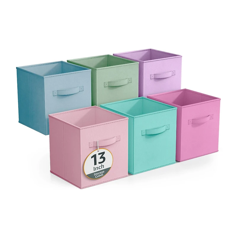 Sorbus 6 Pack 13" Foldable Cubes With Handles- Storage Cube