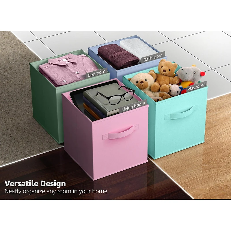 Sorbus 6 Pack 13" Foldable Cubes With Handles- Storage Cube
