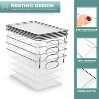 Sorbus Large Plastic Bins With Lids 8-pc. Storage Bin