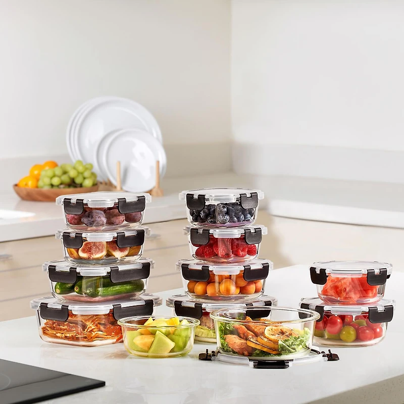 Sorbus Glass Food Airtight Storage With Lids 24-pc. Food Container