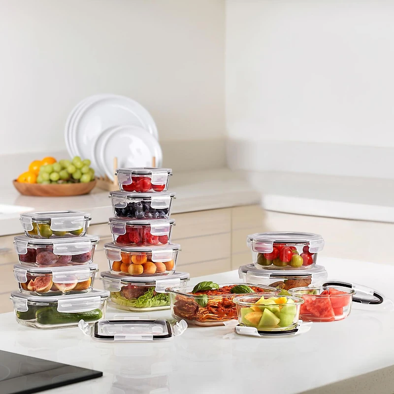 Sorbus Glass Food Storage Containers With Lids