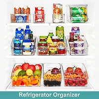 Sorbus Clear Organizing Bins On Wheels 3-pc. Storage Bin