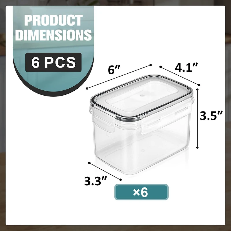 Sorbus Airtight Food Storage Containers With Locking Lids, Measuring Spoons & Labels 6-pc. Food Container