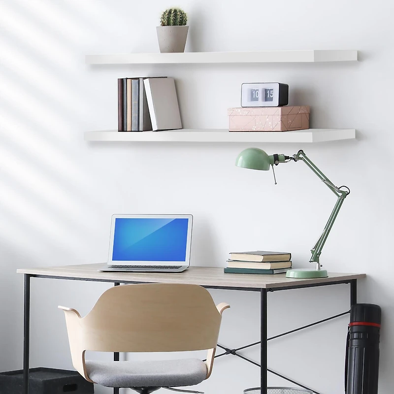 Sorbus 35" Floating Wall 2-Shelf with Baskets