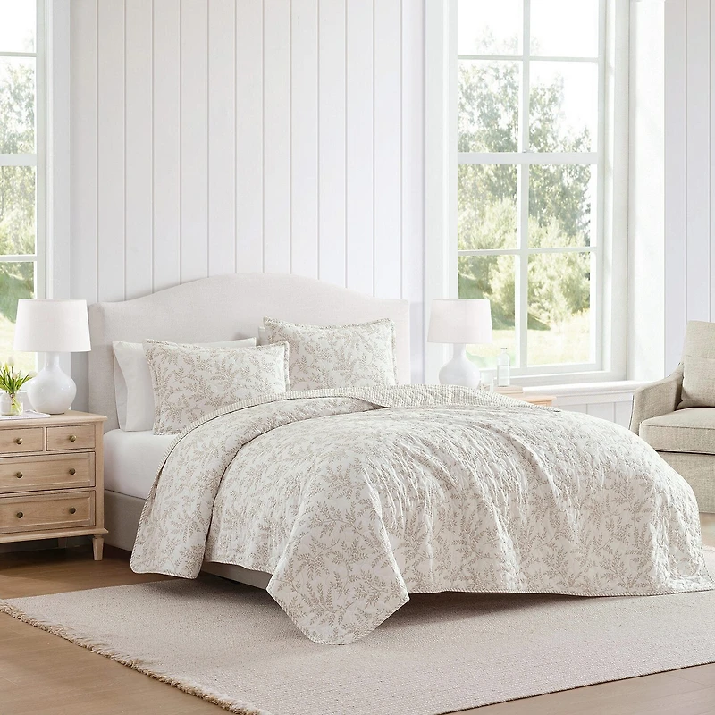 Martha Stewart Murray Leaves 3-pc. Quilt Set