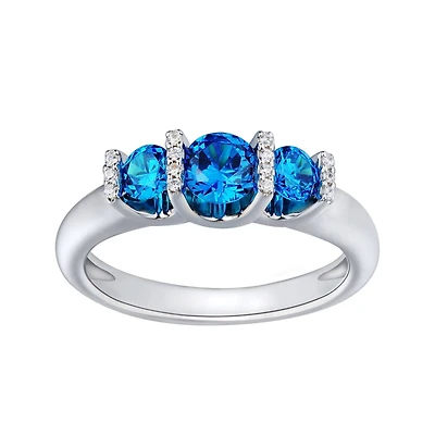 Love Lives Forever™ 1 CT. T.W. Color-Enhanced Blue Diamond Engagement Ring