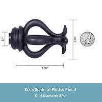 Kenney Kinsley Scroll 3/4 IN Adjustable Curtain Rod