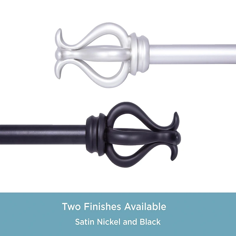 Kenney Kinsley Scroll 3/4 IN Adjustable Curtain Rod