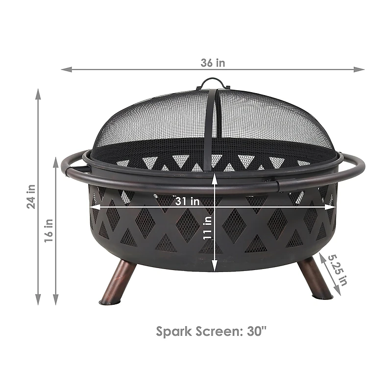 Sunnydaze Collection Portable Weather Resistant Fire Pit