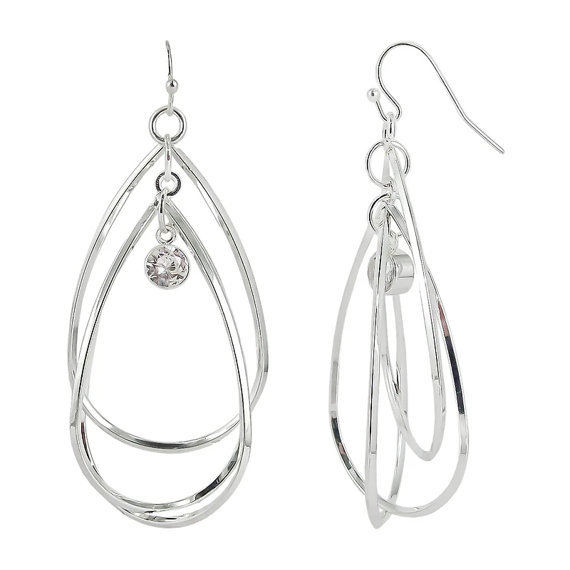 Bold Elements Womens Stainless Steel Drop Earrings