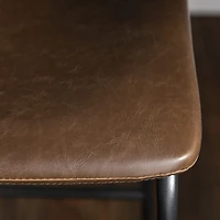 2-pc. Faux Leather Kitchen Counter Stools