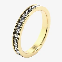 Sparkle Allure Womens Crystal 14K Gold Over Brass Band
