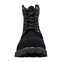 Lugz Mens Convoy Fleece Wide Block Heel Lace Up Boots