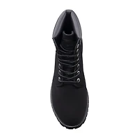 Lugz Mens Convoy Fleece Wide Block Heel Lace Up Boots